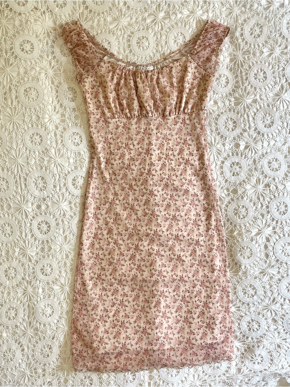 Vintage Y2K smart set pink floral dress